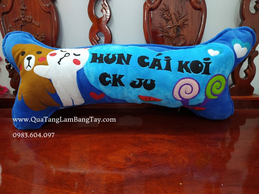 gối handmade khúc xương hun cái koi ck iu
